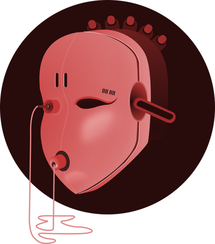 Pink Robot Face Clipart
