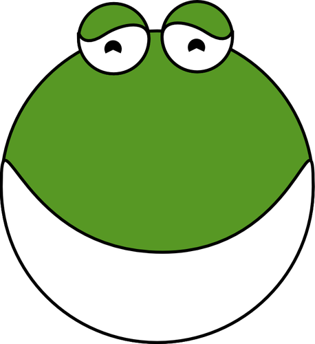 Cute Frog Face Clipart