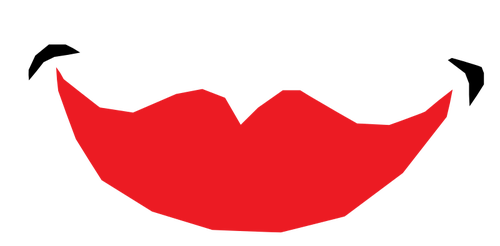Red Mouth With Edges Clipart