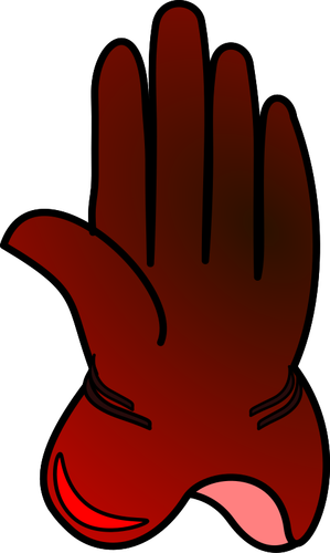 Of Red Left Glove Clipart