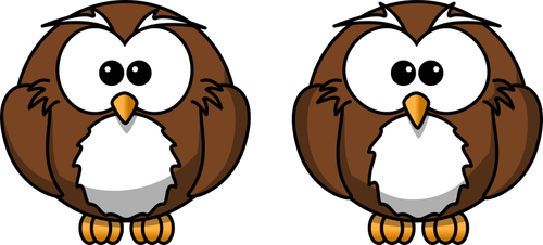 Two Owls Clipart