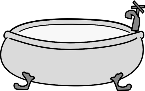 Of Old Style Bath Tub Clipart