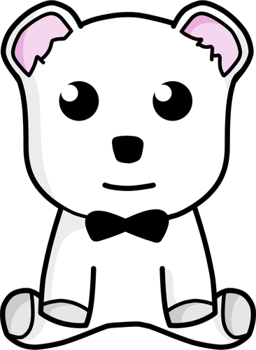 Of Small White Teddy Bear Clipart