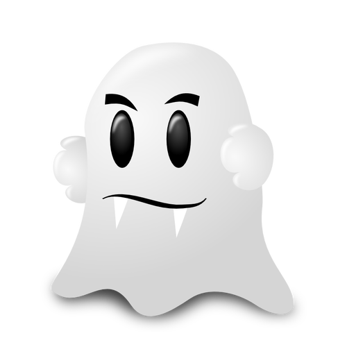 White Halloween Ghost Clipart