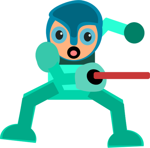 Space Warrior Character Clipart