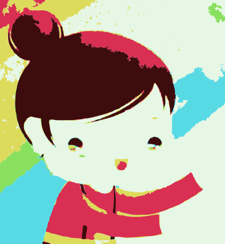 Cartoon Portrait Of Girl Clipart