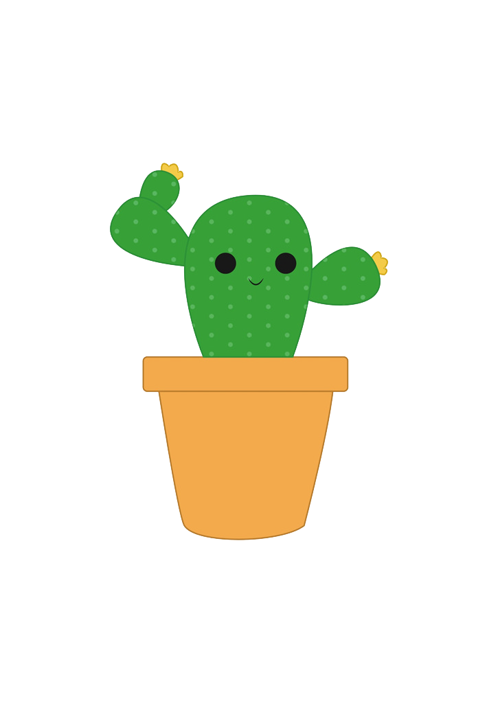 Plant Drawing Cactus Cartoon Cactaceae HD Image Free PNG Clipart