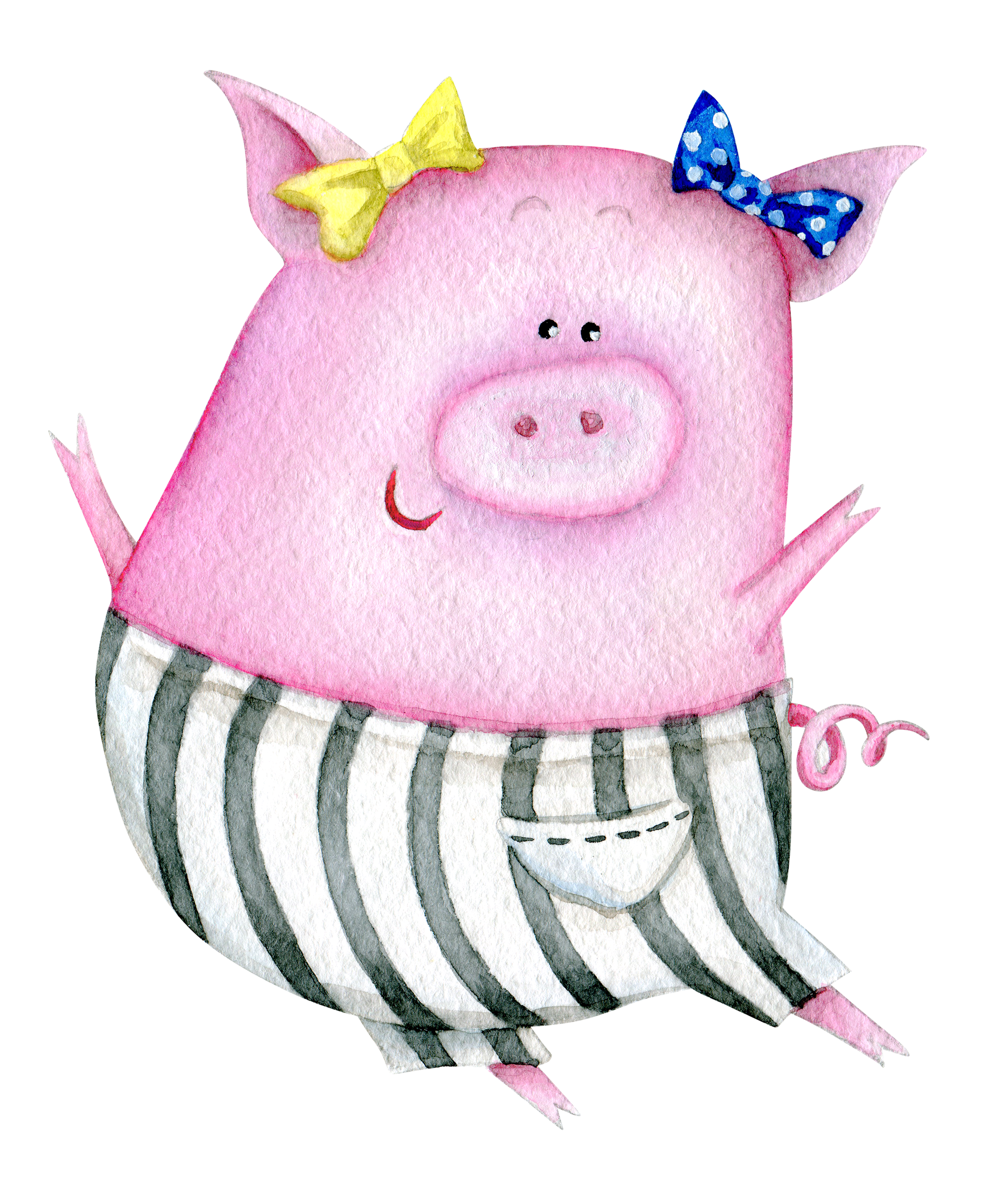 Piglet Domestic Greeting Illustration Pig Birthday Cartoon Clipart