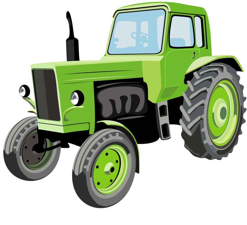 Green Deere John Agriculture Cartoon Tractor Clipart