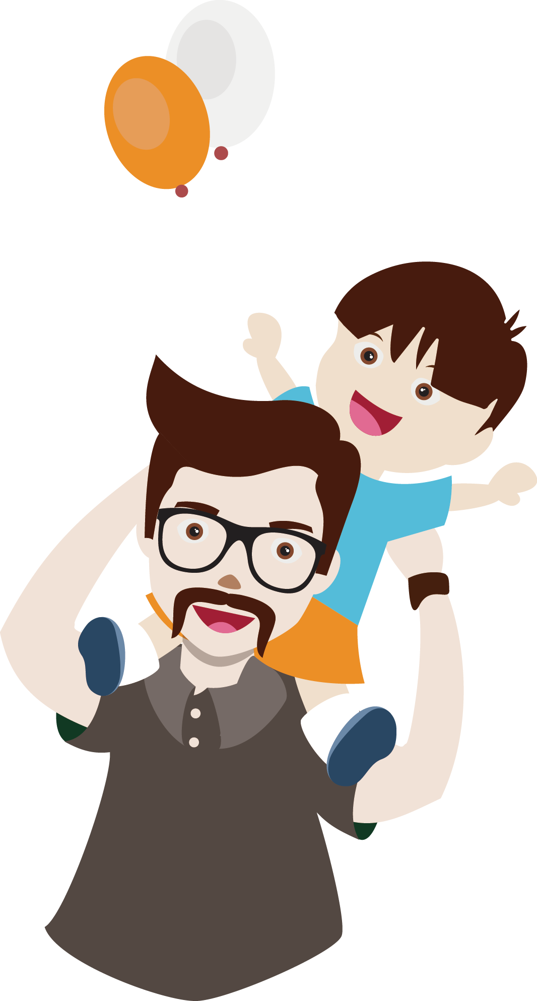 Download Dad And Sprite Father Cartoon Baby Son Clipart PNG Free