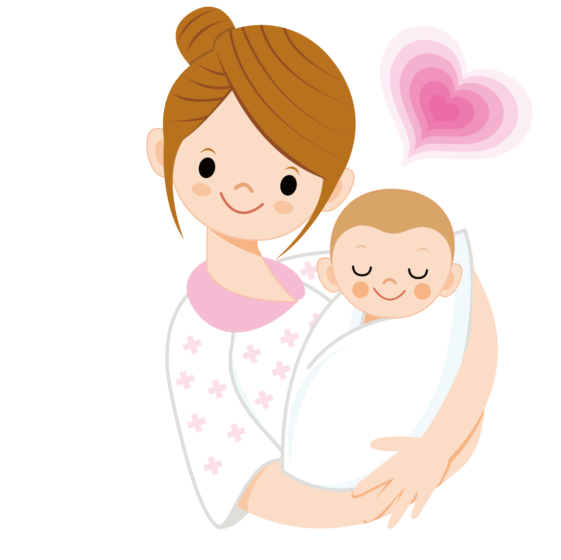 Baby Infant Cartoon Holding Mother Free Download Image Clipart