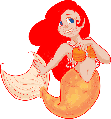Redhead Mermaid Clipart