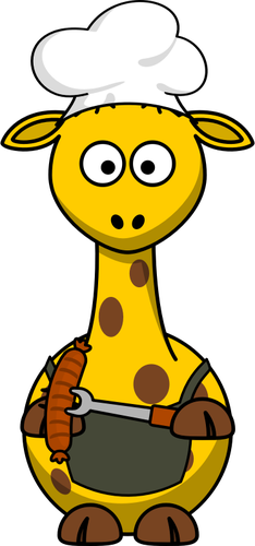 Of Chef Giraffe Clipart