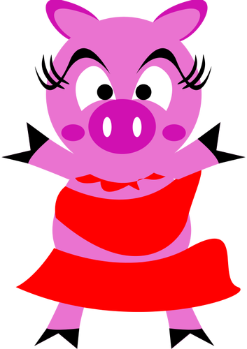 Madame Pig Clipart