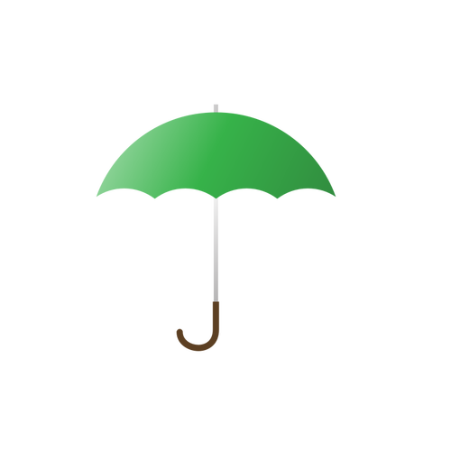 Of Green Umbrella Clipart