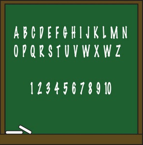 School Image School Chalkboard With Alphabet And Clipart