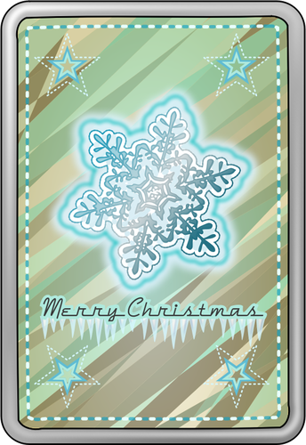 Of Frozen Crystal Christmas Card Clipart