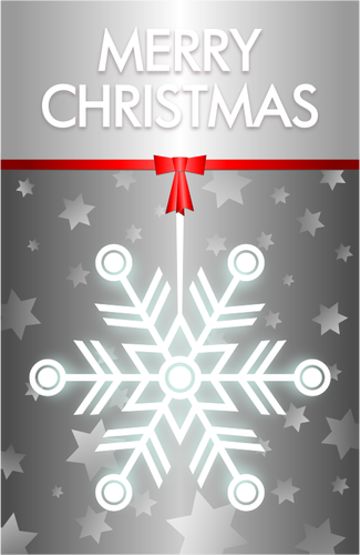 Of Grey Theme Merry Christmas Card Clipart