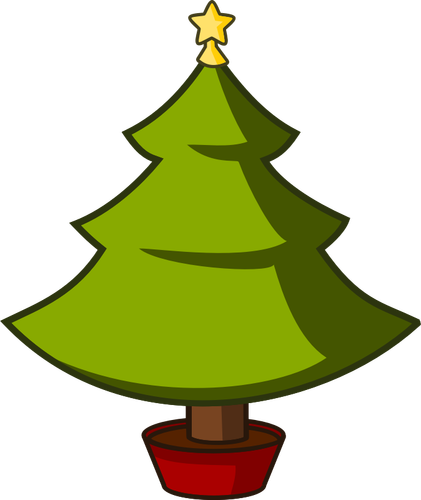 Christmas Tree In Pot Clipart
