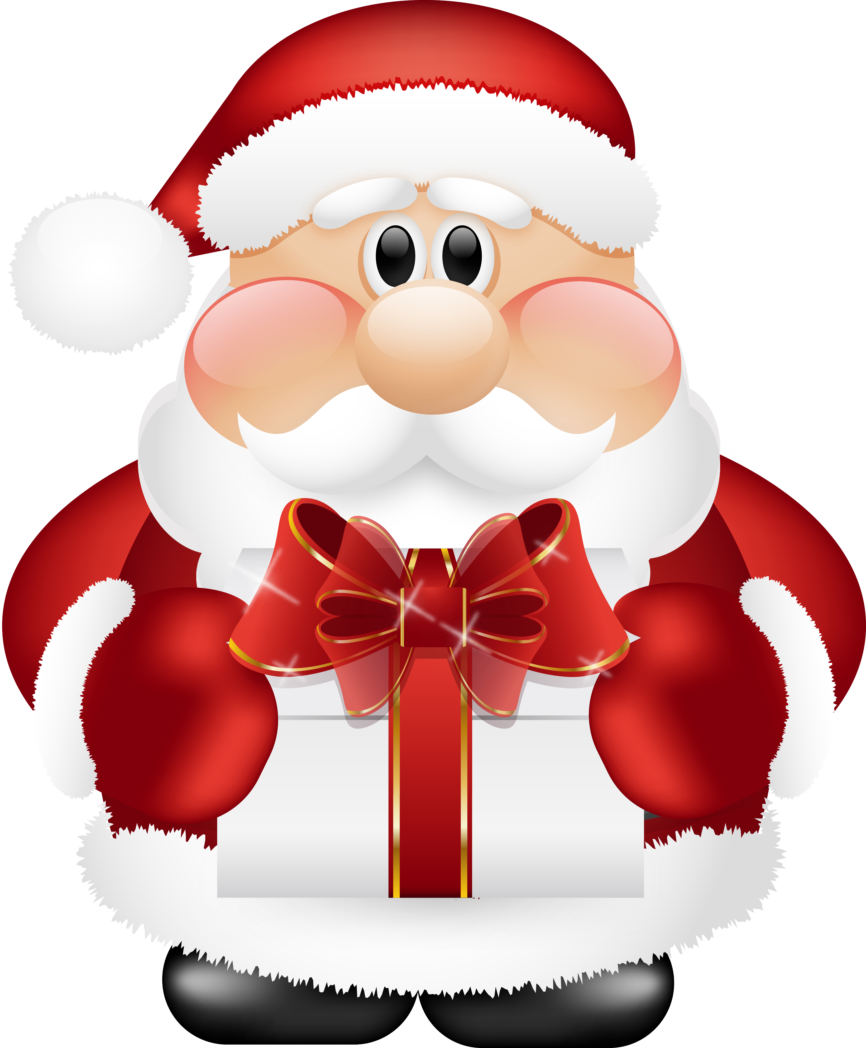 Cute Gift Claus Santa Suit With Christmas Clipart