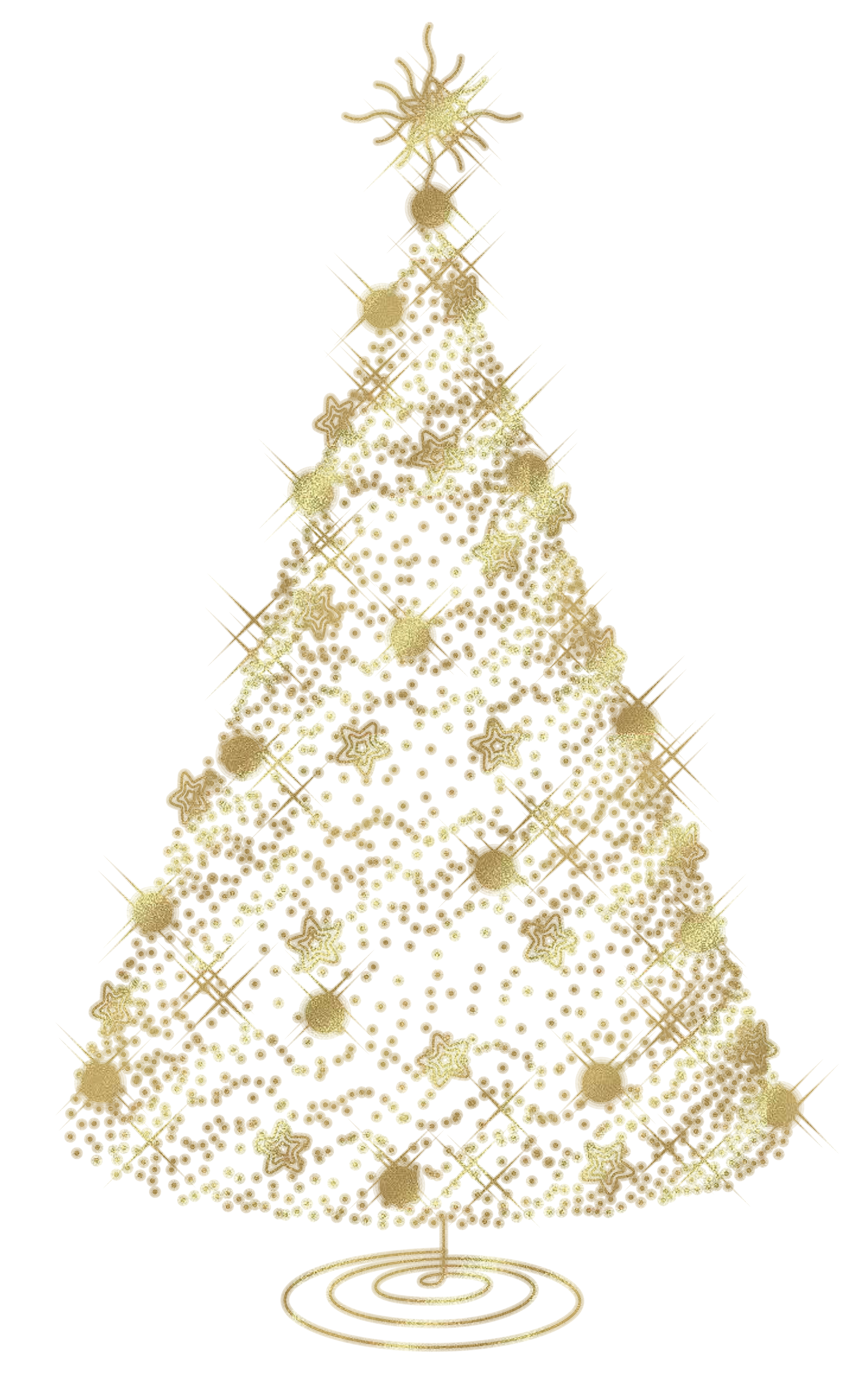 Download Tree Christmas Gold Transparent Free PNG HQ Clipart PNG Free