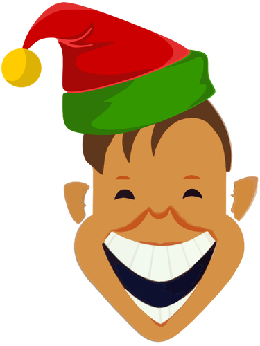 Laughing Christmas Elf Clipart