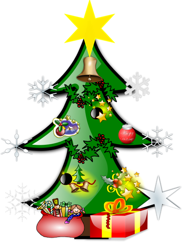 Colorful Christmas Tree Clipart