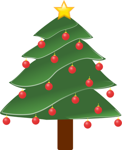 Decorated Evergreen Clipart