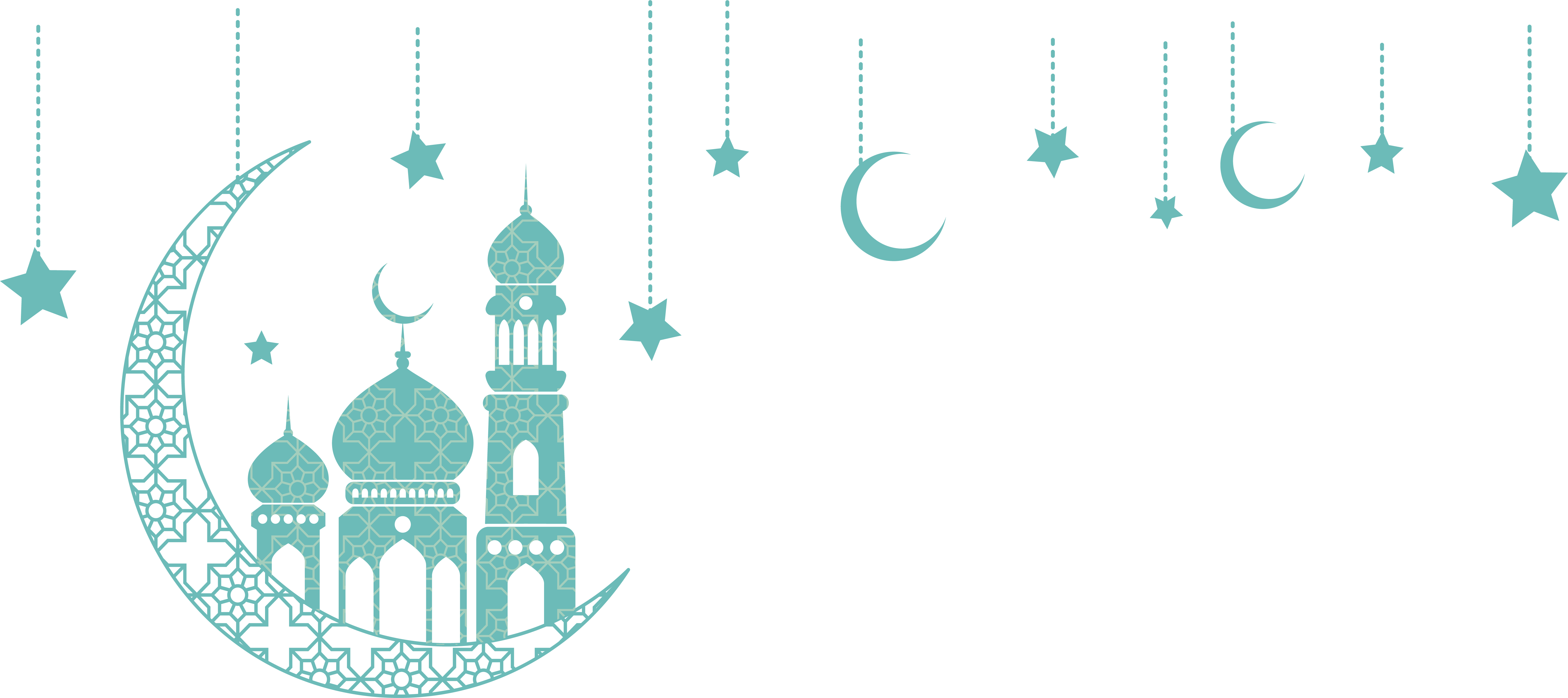 Download Quran Ramadan Moon Green Eid Ornaments Church Clipart Png Free Freepngclipart