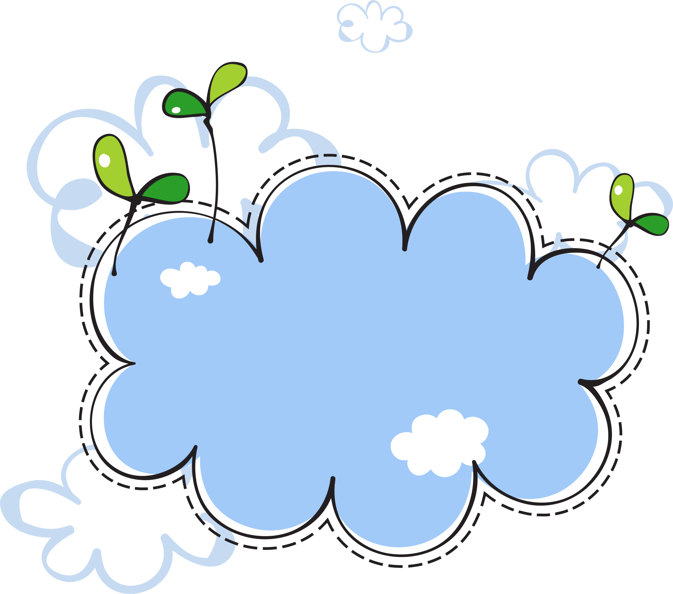 Clouds Euclidean Vector Seedlings Border Cloud Clipart