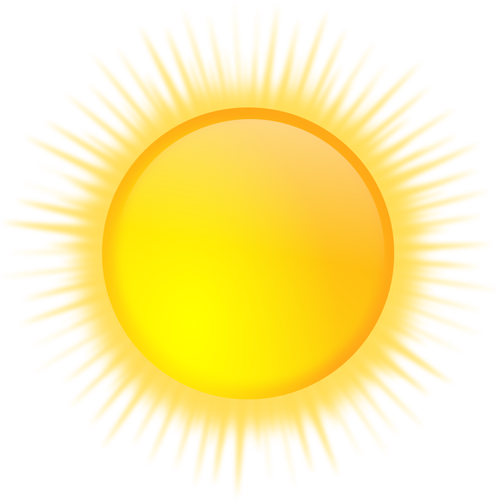 Of Weather Forecast Color Symbol For Brightly Sunny Sky Clipart
