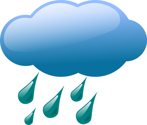 Of Weather Forecast Color Symbol For Rainy Sky Clipart