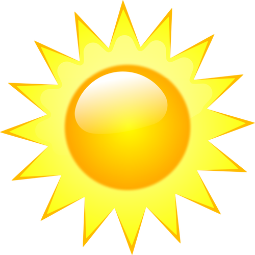 Of Weather Forecast Color Symbol For Sunny Sky Clipart