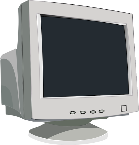 An Old Crt Computer Monitor Clipart