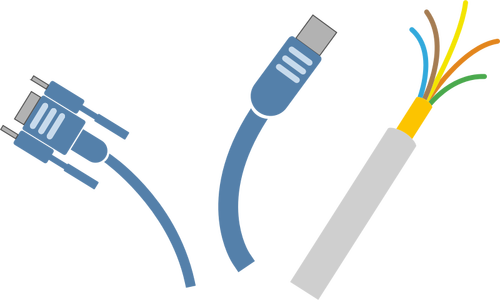 Computer Cables For Usb Clipart