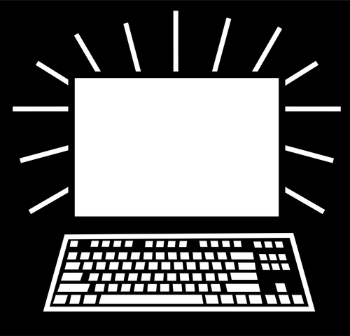 Black And White Computer Icon Clipart