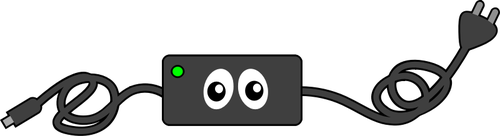 Funny Computer Charger Crying Eye Clipart