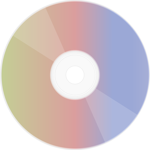 Cd With A Rainbow Reflective Side Clipart