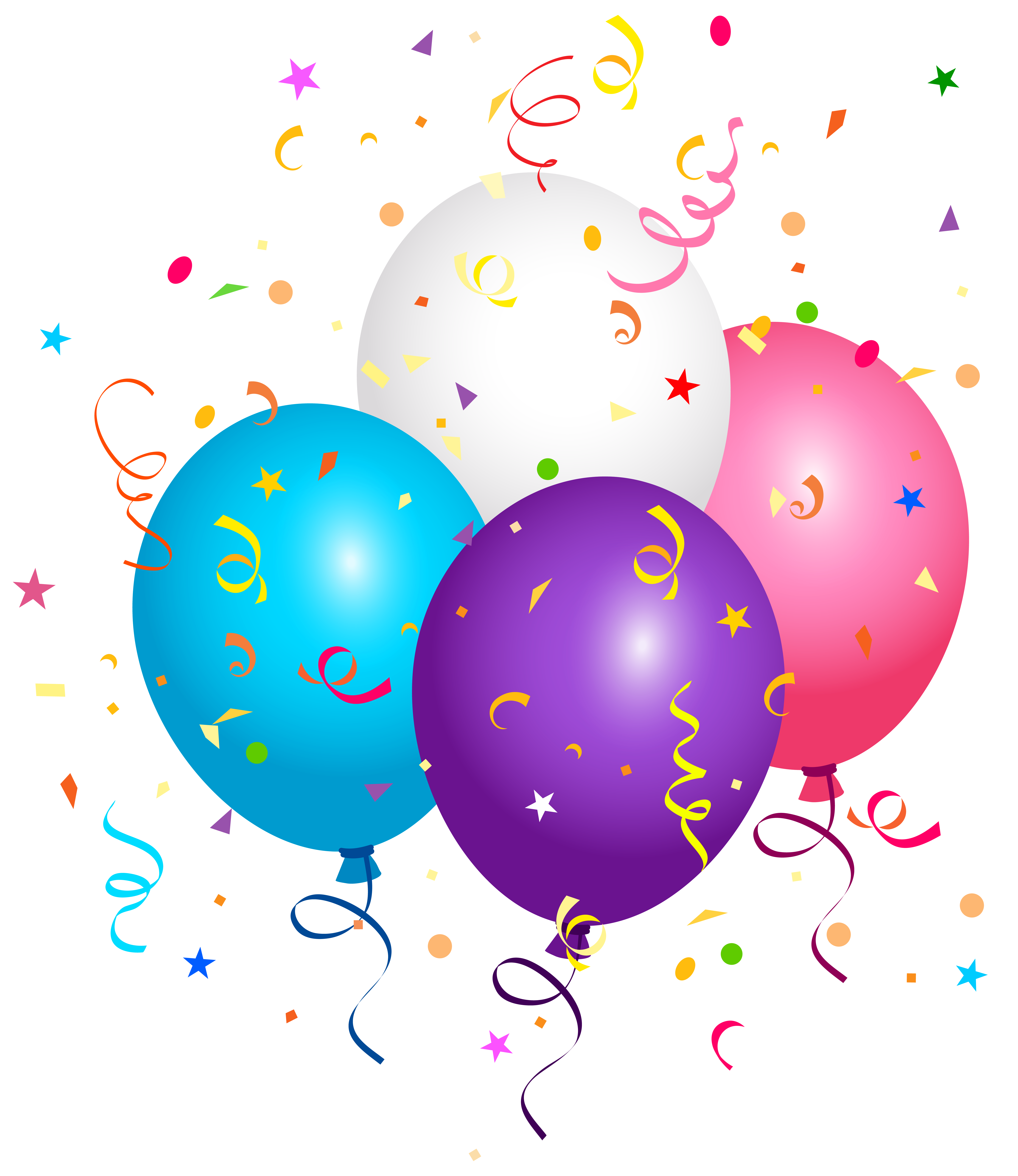 Balloons And Confetti Image Clipart Clipart