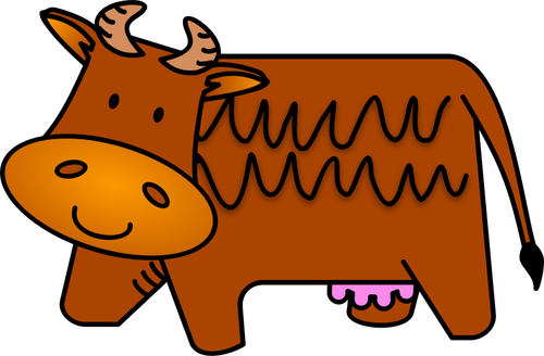 Of Friendly Brown Cow Clipart