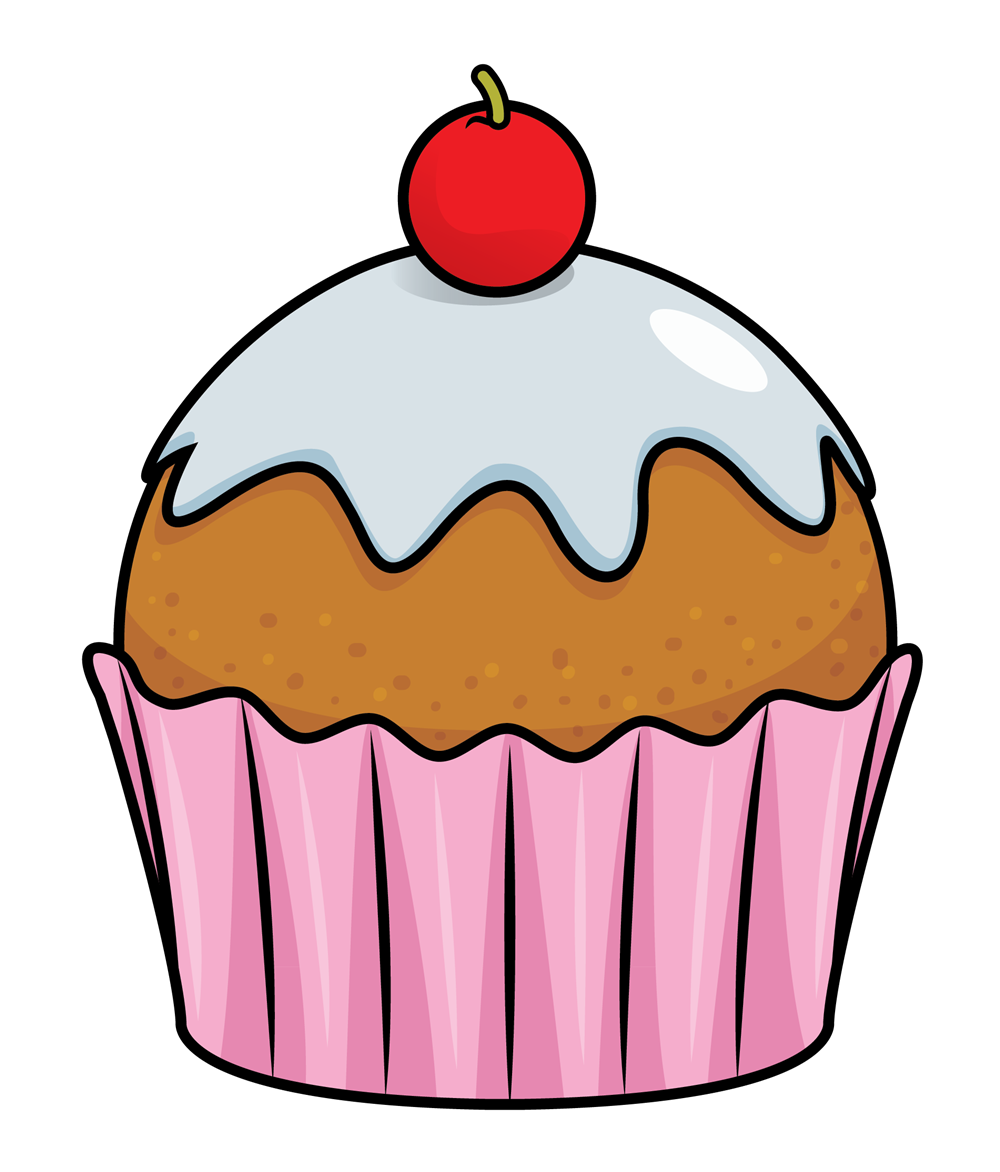 Cupcake Art On Cupcake And Pink Cupcakes Clipart