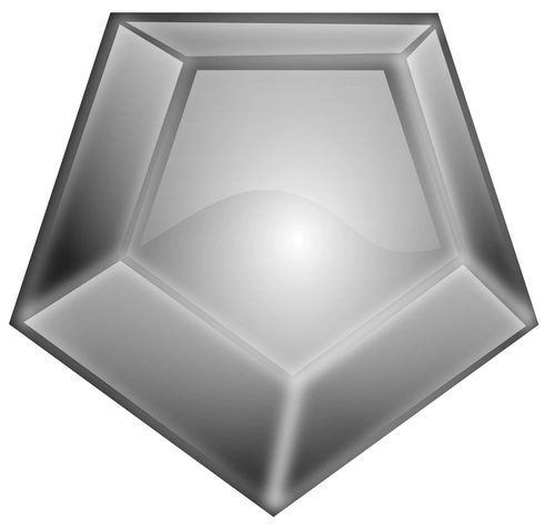 Six Sides Shiny Gray Diamond Clipart