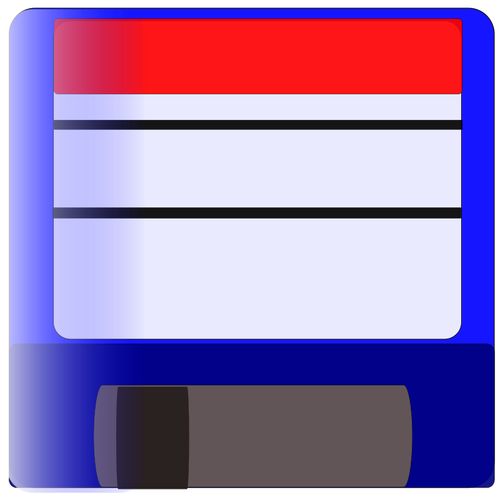 Of A Blue Labelled Floppy Disk Icon Clipart