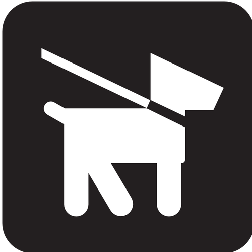 Pictogram For Dogs On Lead Only Clipart