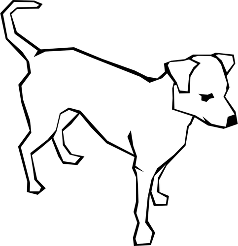 Line Drawing Of A Dog Clipart