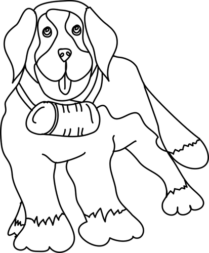 Saint Bernard Dog Image Clipart