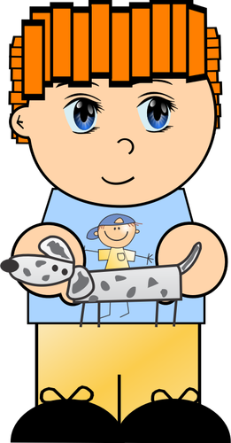 Boy With Dog Clipart
