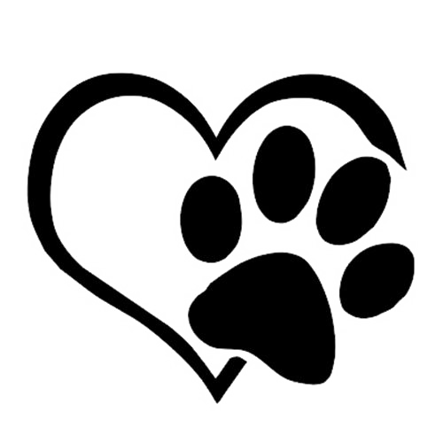 Love Paw Sticker Dog Cat Decal Paws Clipart