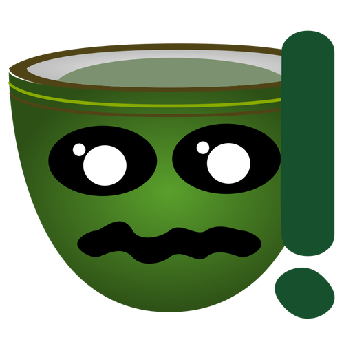 Of Green Warning Cup Clipart