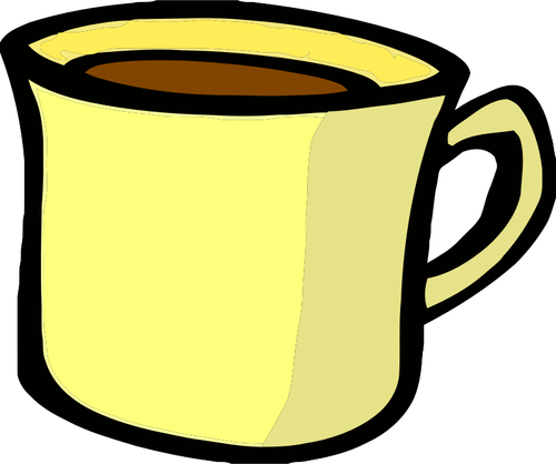 Of Yellow Hot Beverage Mug Clipart
